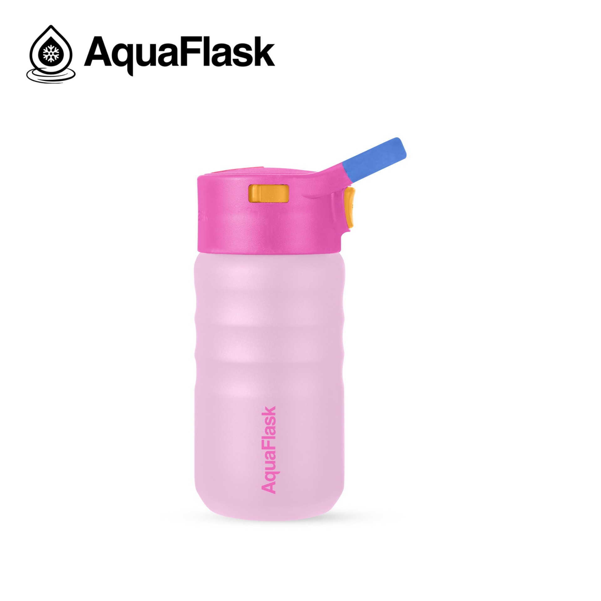 Drikkeflaske i lyserød, Aquaflask, drikkedunk, termoflaske, drikkeflaske, pink, rosa, lyserød, drikketud, tud